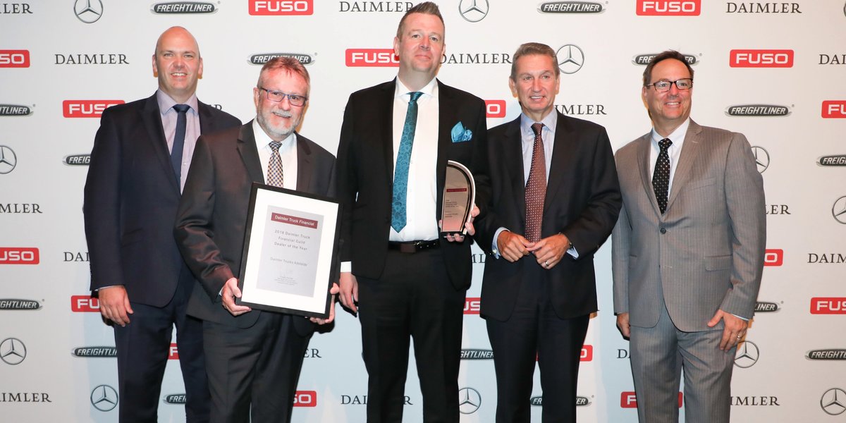 Daimler Trucks Adelaide winning several awards at the Daimler Truck and Bus National Dealer of The Year Awards for 2018