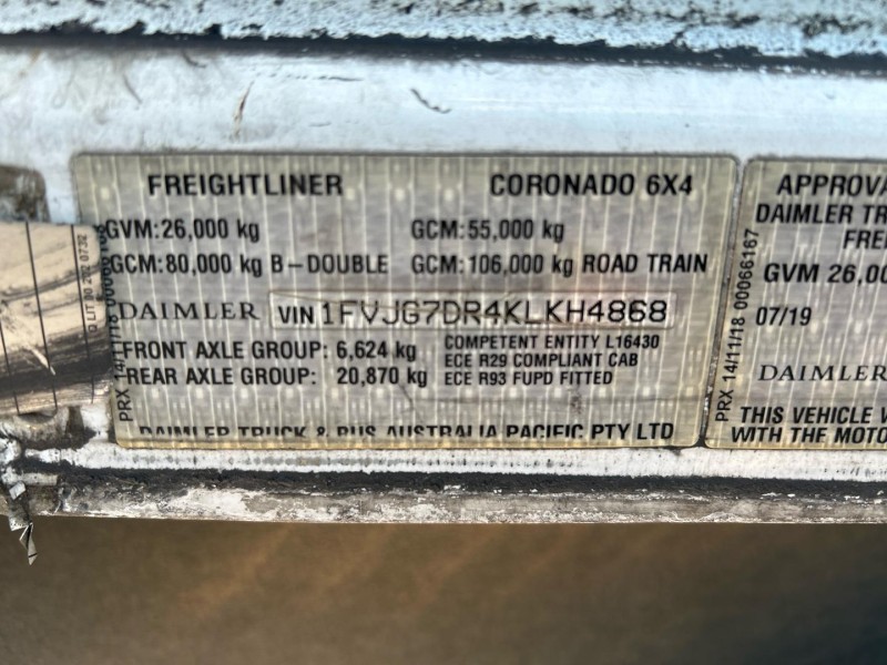 2019 Freightliner Coronado 114 