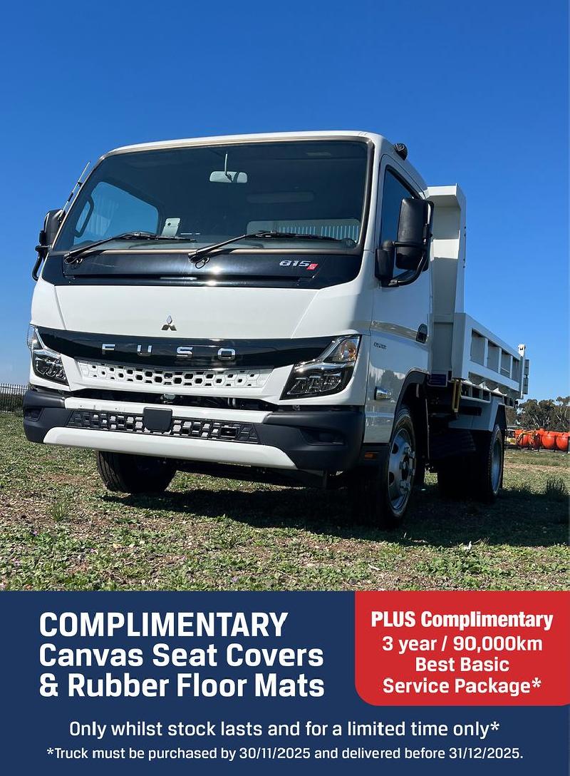 2024 Fuso Canter 815 Wide WIDE CAB TIPPER MANUAL New and Ready to Start Work