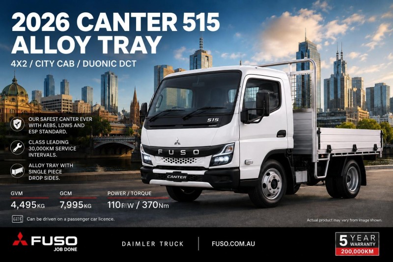 2026 Fuso Canter 515 Alloy Tray