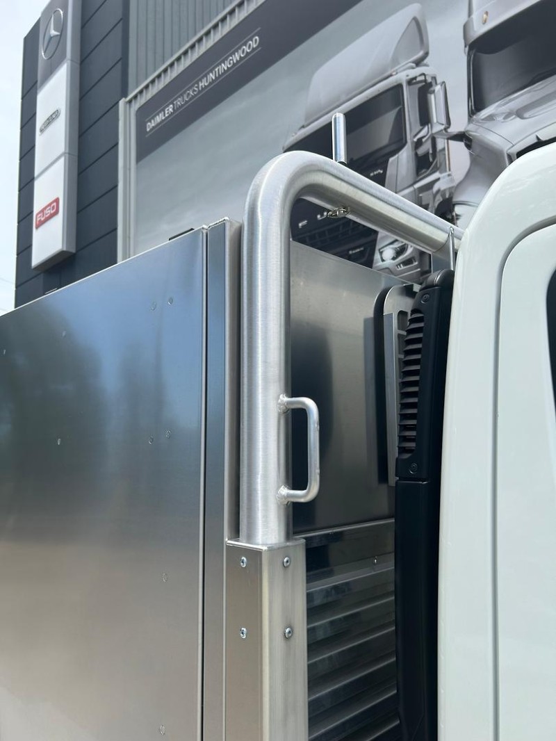 2025 Fuso Canter 515 Narrow Canter 515 Narrow Cab Alloy Tray Dropsides inc Tool Boxes Service Tool Boxes on Tray 