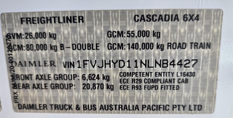 2021 Freightliner Cascadia 126 126 