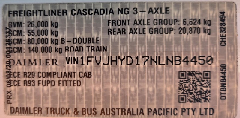 2022 Freightliner Cascadia 126 2022 FREIGHTLINER 126 CASCADIA PRIME MOVER 