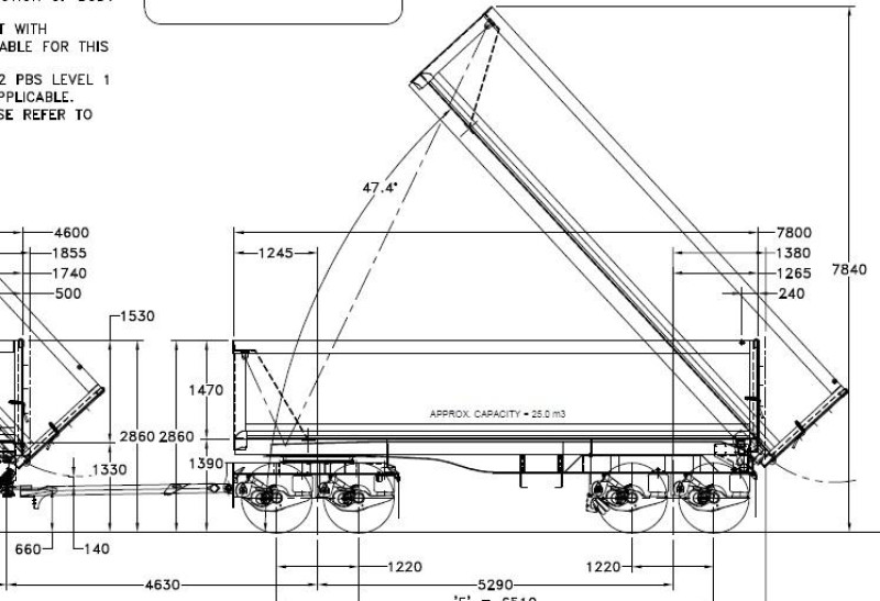 2024 BTE 4 AXLE DOG TIPPER TRAILER 