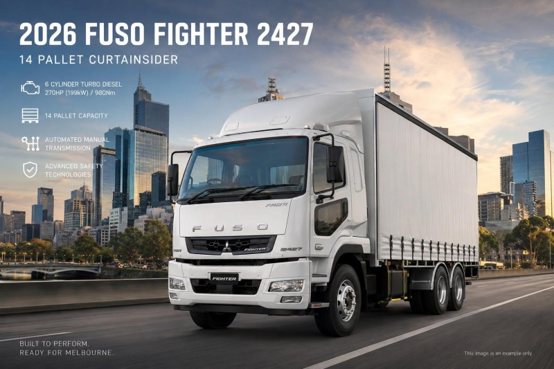 2026 Fuso Fighter 2427 14 Pallet Curtainsider