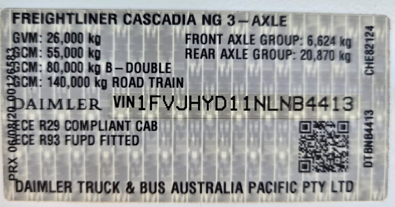 2020 Freightliner Cascadia INTEGRATED SINGLE SLEEPER 