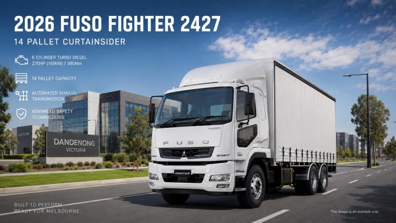 2026 Fuso Fighter 2427 14 Pallet Curtainsider 