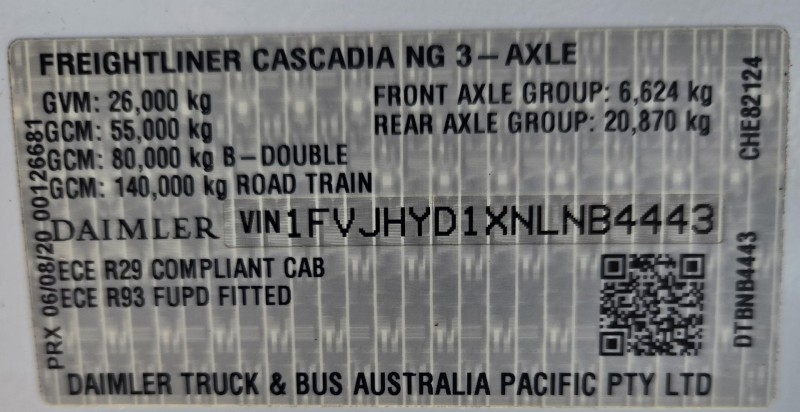 2021 Freightliner Cascadia 126 