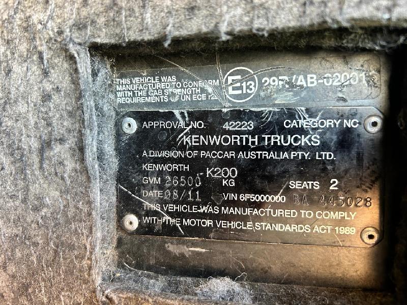 2011 Kenworth K200 Series K200 