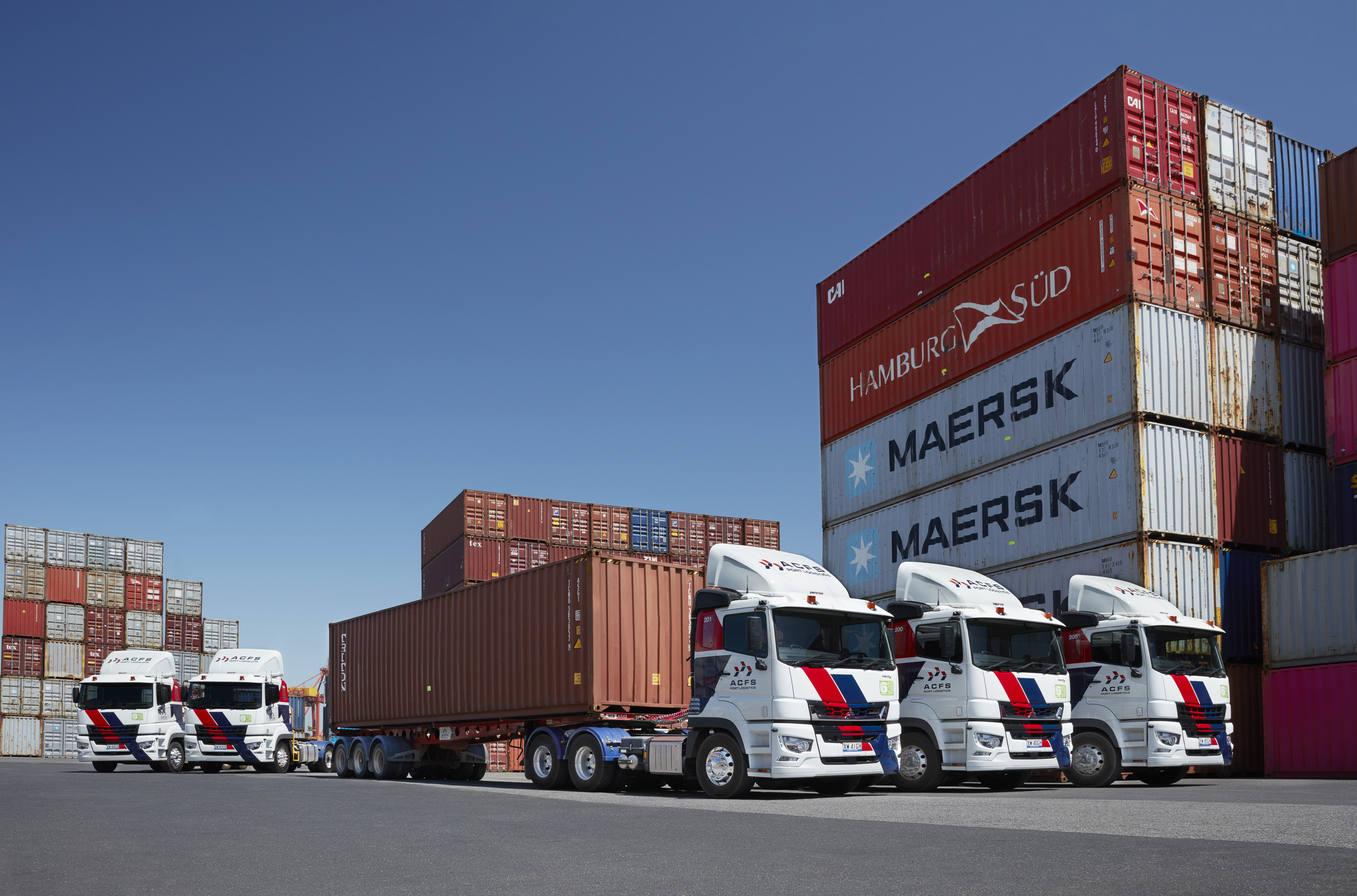 Ten Fuso Shoguns on duty for ACFS Port Logistics