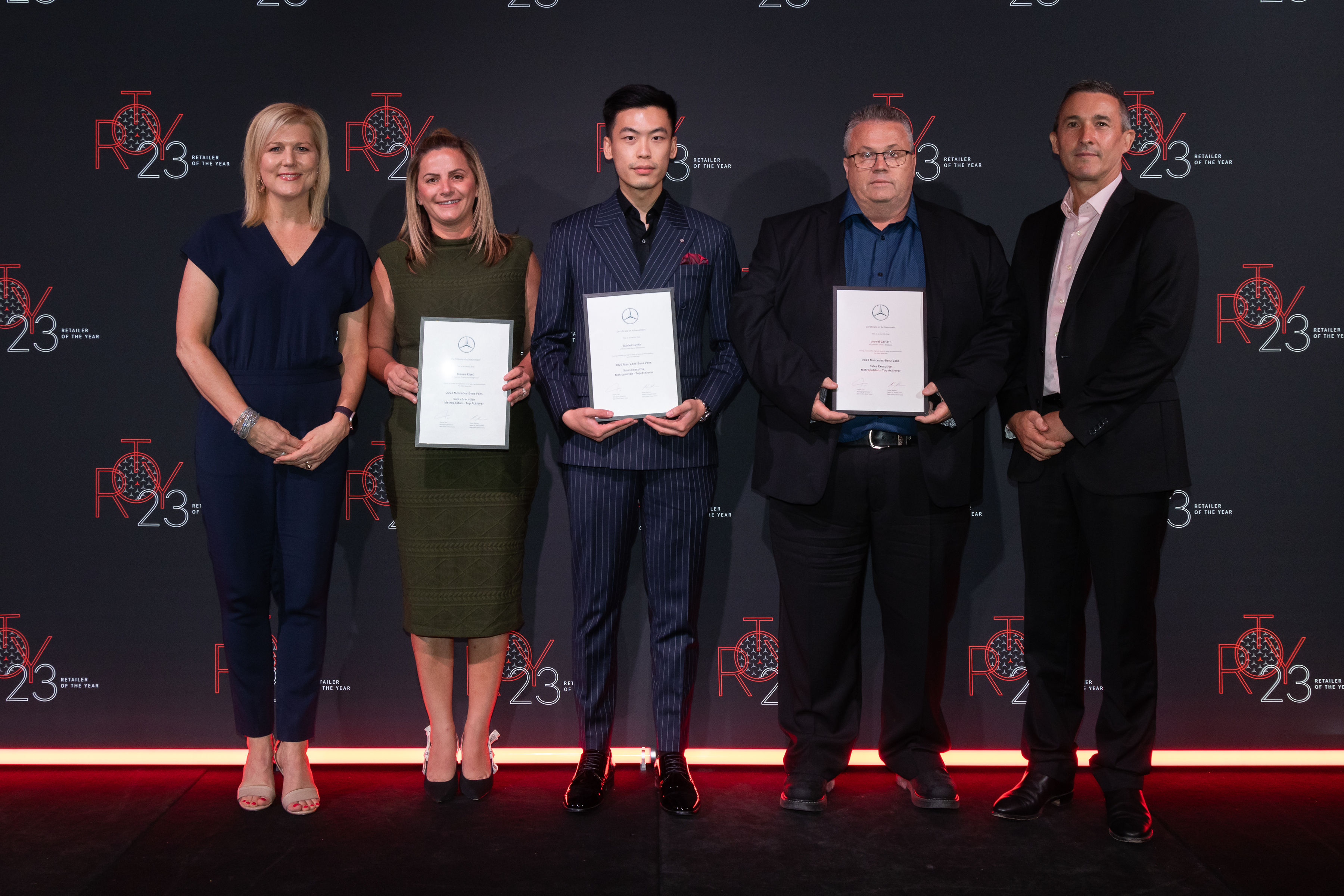 Joanne Eisel and Lyonel Carloff win at Mercedes-Benz Vans Awards night for 2023